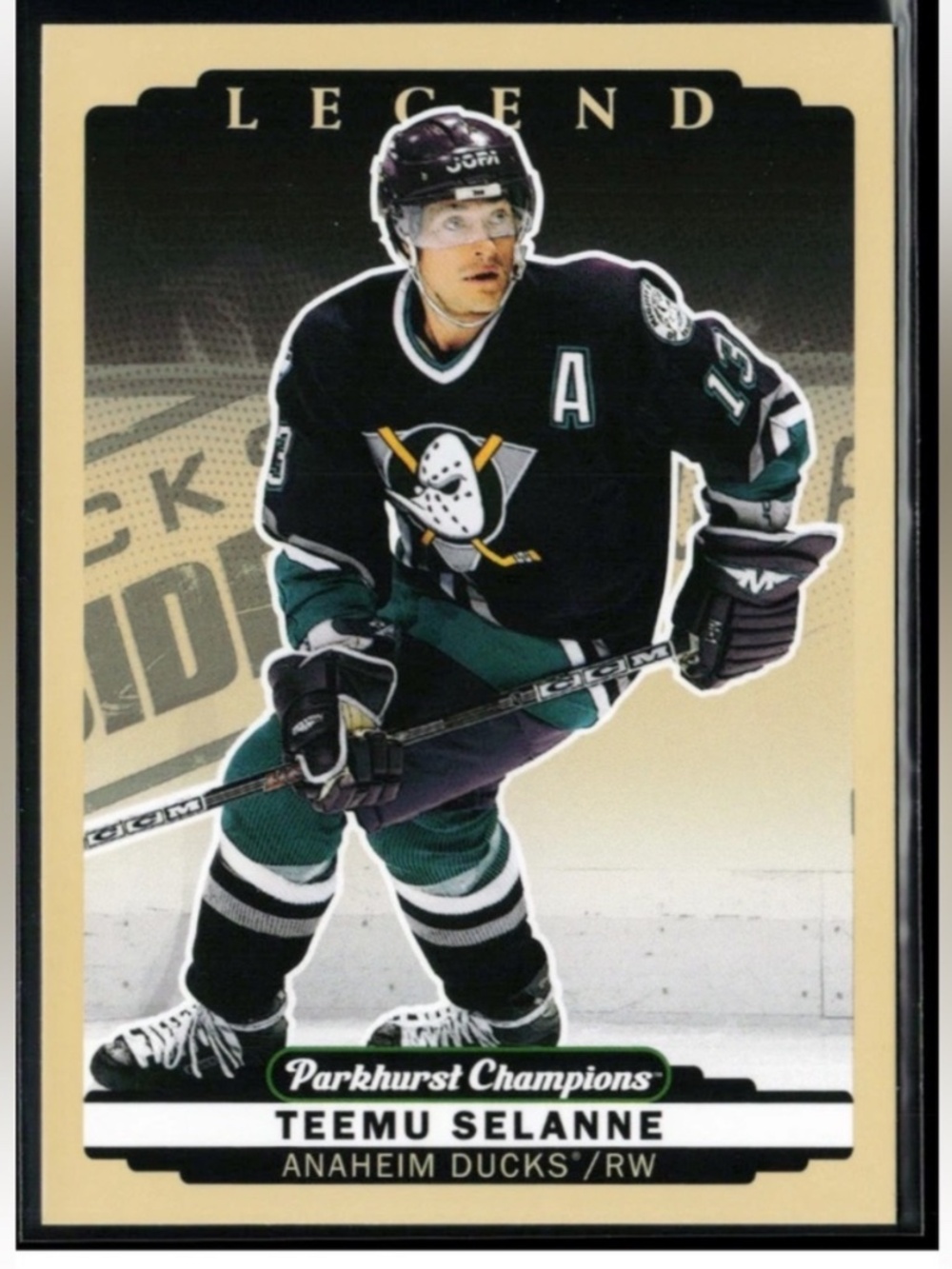 Teemu Selanne 2022/23 Parkhurst Anaheim Mighty Ducks Hockey Card